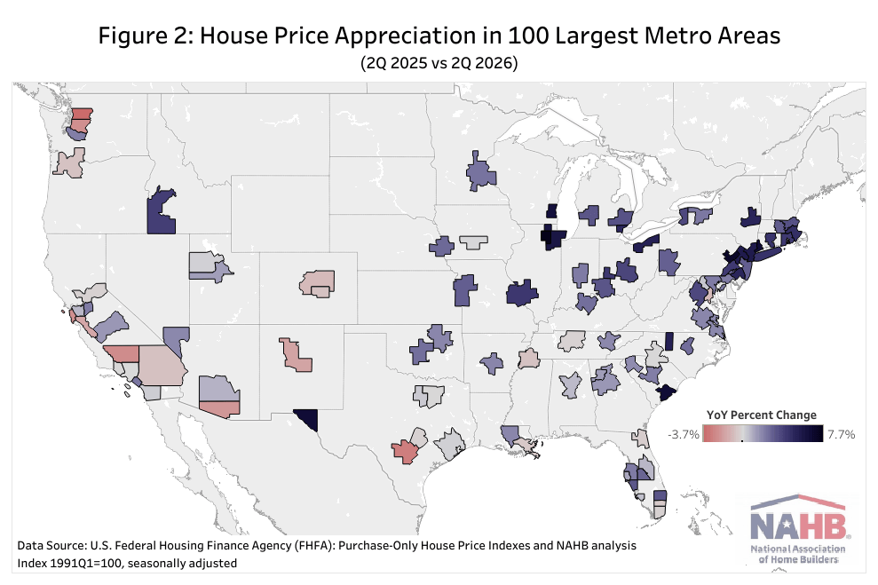 House Price Appreciation by State and Metro Area in the Second Quarter of 2026 – Eye On